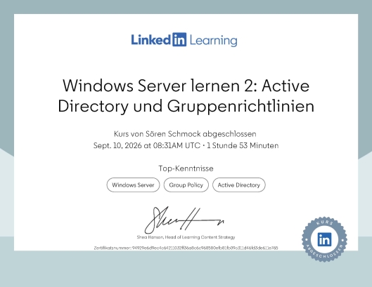 Windows Server lernen 2: Active Directory und Gruppenrichtlinien